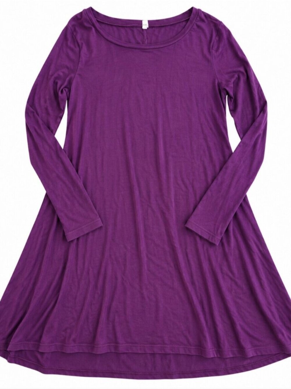 Women's Long-Sleeve A-Line Dress in Purple